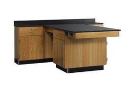 Diversified Woodcrafts 2824KF Perimeter Workstation W/ Door And Drawer W/ Flat Top
