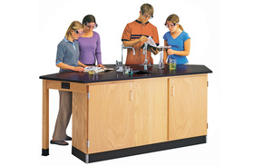 Diversified Woodcrafts 2946K Forward Vision I Workstation, 4 Student, 96"W x 50"D x 36"H
