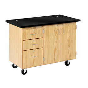 Diversified Woodcrafts 4332KF-RS Kinetic Mobile Demo Table with Sink and Storage
