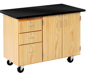 Diversified Woodcrafts 4332KF Kinetic Mobile Demo Table with Sink and Storage