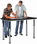Diversified Woodcrafts ALT-6030BL Adjustable Leg Table With/Black.Lam. Top