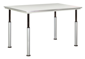 Diversified Woodcrafts ALT-6042GG Adjustable Leg Table With/Grey Gl. Top
