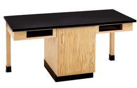 Diversified Woodcrafts C2101K 2 Station Table W/ 1-1/4" Plastic Laminate Top, Compartment