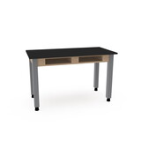 Diversified Woodcrafts C9104 PerpetuLab Steel Leg Table with Compartments