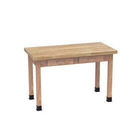 Diversified Woodcrafts D7105 PerpetuLab Wooden Leg Tables with Drawers