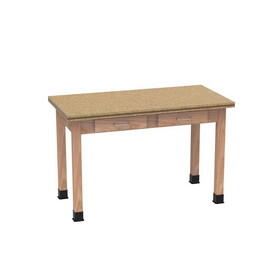 Diversified Woodcrafts D7107 PerpetuLab Wooden Leg Tables with Drawers