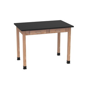 Diversified Woodcrafts D7126 PerpetuLab Wooden Leg Tables with Drawers