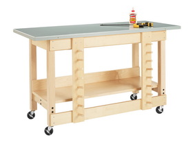Diversified Woodcrafts MGSB-6024 Mobile Glue & Stain Bench - Wood