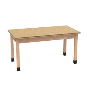 Diversified Woodcrafts P7147 PerpetuLab Wooden Leg Tables with Plain Apron
