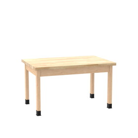 Diversified Woodcrafts P7195 PerpetuLab Wooden Leg Tables with Plain Apron