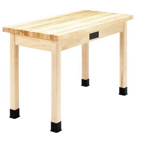 Diversified Woodcrafts P7205 PerpetuLab Wooden Leg Tables with Plain Apron