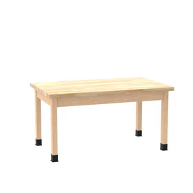 Diversified Woodcrafts P7225 PerpetuLab Wooden Leg Tables with Plain Apron