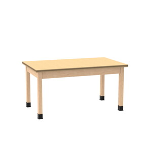 Diversified Woodcrafts P7227 PerpetuLab Wooden Leg Tables with Plain Apron