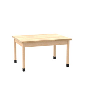 Diversified Woodcrafts P7805 PerpetuLab Wooden Leg Tables with Plain Apron
