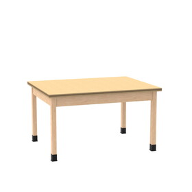 Diversified Woodcrafts P7807 PerpetuLab Wooden Leg Tables with Plain Apron