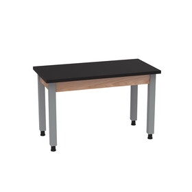 Diversified Woodcrafts P9102 PerpetuLab Steel Leg Table with Plain Apron