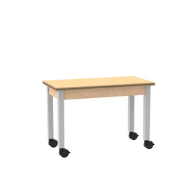 Diversified Woodcrafts P9107 PerpetuLab Steel Leg Table with Plain Apron