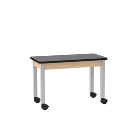 Diversified Woodcrafts P910L PerpetuLab Steel Leg Table with Plain Apron