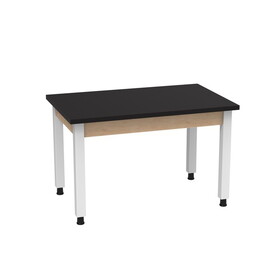 Diversified Woodcrafts P9122 PerpetuLab Steel Leg Table with Plain Apron
