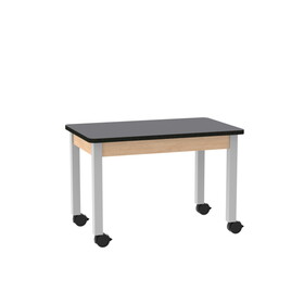 Diversified Woodcrafts P912L PerpetuLab Steel Leg Table with Plain Apron