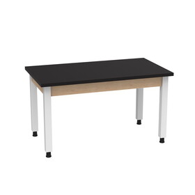 Diversified Woodcrafts P9132 PerpetuLab Steel Leg Table with Plain Apron