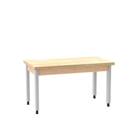 Diversified Woodcrafts P9135 PerpetuLab Steel Leg Table with Plain Apron