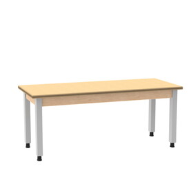 Diversified Woodcrafts P9157 PerpetuLab Steel Leg Table with Plain Apron