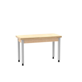 Diversified Woodcrafts P9165 PerpetuLab Steel Leg Table with Plain Apron
