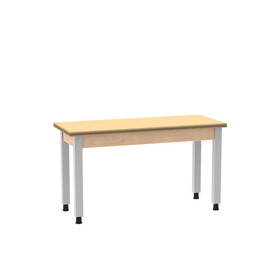 Diversified Woodcrafts P9187 PerpetuLab Steel Leg Table with Plain Apron