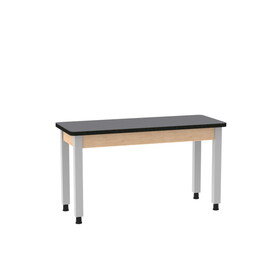 Diversified Woodcrafts P918L PerpetuLab Steel Leg Table with Plain Apron
