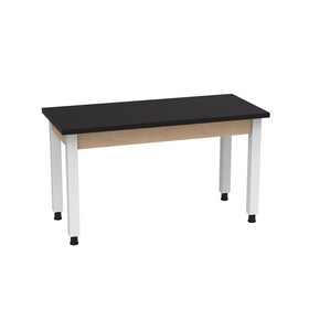 Diversified Woodcrafts P9204 PerpetuLab Steel Leg Table with Plain Apron