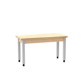 Diversified Woodcrafts P9205 PerpetuLab Steel Leg Table with Plain Apron