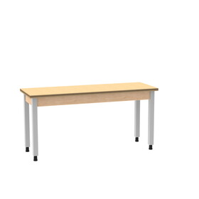 Diversified Woodcrafts P9217 PerpetuLab Steel Leg Table with Plain Apron