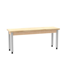Diversified Woodcrafts P9235 PerpetuLab Steel Leg Table with Plain Apron