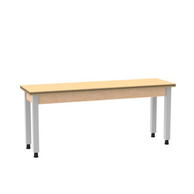 Diversified Woodcrafts P9237 PerpetuLab Steel Leg Table with Plain Apron