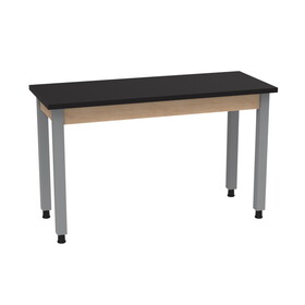 Diversified Woodcrafts P9602 PerpetuLab Steel Leg Table with Plain Apron