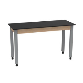 Diversified Woodcrafts P9604 PerpetuLab Steel Leg Table with Plain Apron
