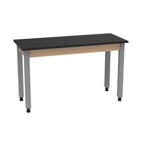 Diversified Woodcrafts P9606 PerpetuLab Steel Leg Table with Plain Apron