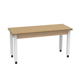 Diversified Woodcrafts P9607 PerpetuLab Steel Leg Table with Plain Apron