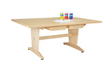 Diversified Woodcrafts PT-60PNB26 Art/Planning Table W/Tote Trays - Natural Birch Laminate