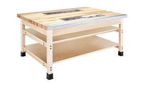 Diversified Woodcrafts SMB-540B Sheet Metal Bench - Wood W/2 Plates