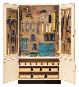 Diversified Woodcrafts TETC-40WT All Purpose / Tech-Ed Tool Storage Cabinet With Tools
