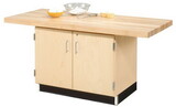 Diversified Woodcrafts WW231-0V Forum Fixed Two-Station Workbench with Maple Cabinets