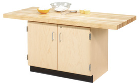 Diversified Woodcrafts WW231-0V Forum Fixed Two-Station Workbench with Maple Cabinets