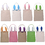 Aspire 6 PCS Easter Bunny Bags, Children's Tote Basket with Dual Layer, Party Gift Bag Reusable Grocery Shopping Handbag