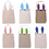 Aspire 6 PCS Easter Bunny Bags, Children's Tote Basket with Dual Layer, Party Gift Bag Reusable Grocery Shopping Handbag
