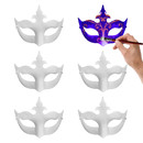 Aspire Blank Face Mask for DIY Craft, Paintable Ghost Face for Dance Cosplay Party, White Paper Masks Costume Accessories