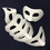 Aspire 6 PCS Blank Paper Mache Mask for Halloween Costume Party, DIY White Mask Paintable Face for Dance Cosplay