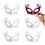 Aspire 6 PCS Blank Paper Mache Mask for Costume Party, DIY White Mask Paintable Face for Dance Cosplay Party Accessories