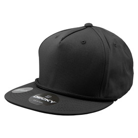 Decky 1041 5 Panel High Profile Structured Cotton/Poly Blend Snapback Hat
